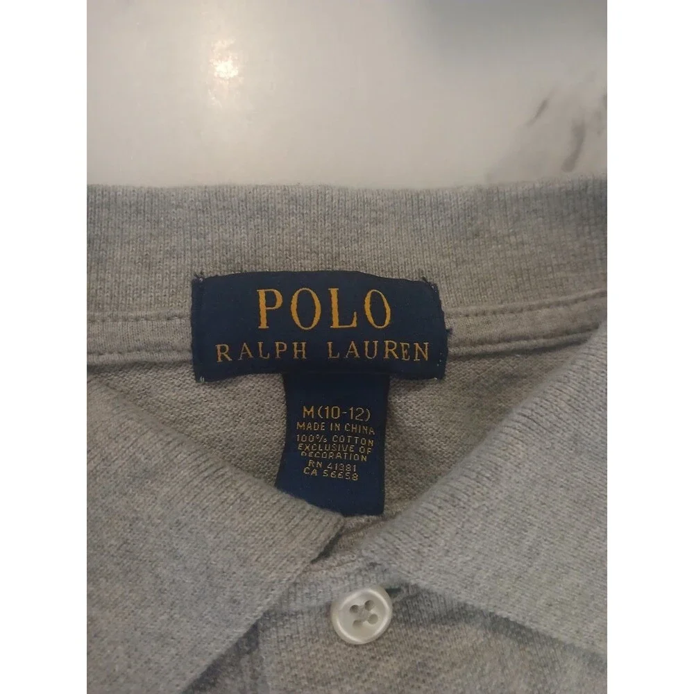 Polo Ralph Lauren Kid's Gray Shirt Size M (10-12)